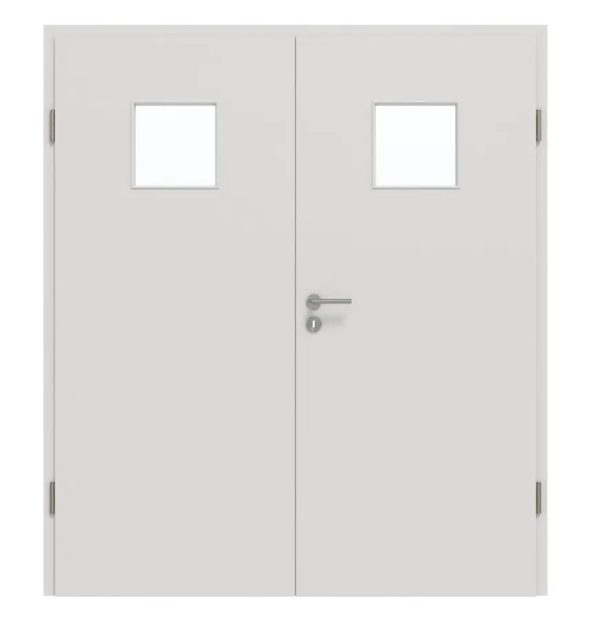 GARANT drzwi dwuskrzydłowe z ościeżnicą 0160-60 Silver Grey CePaL z przeszkleniem LA-7