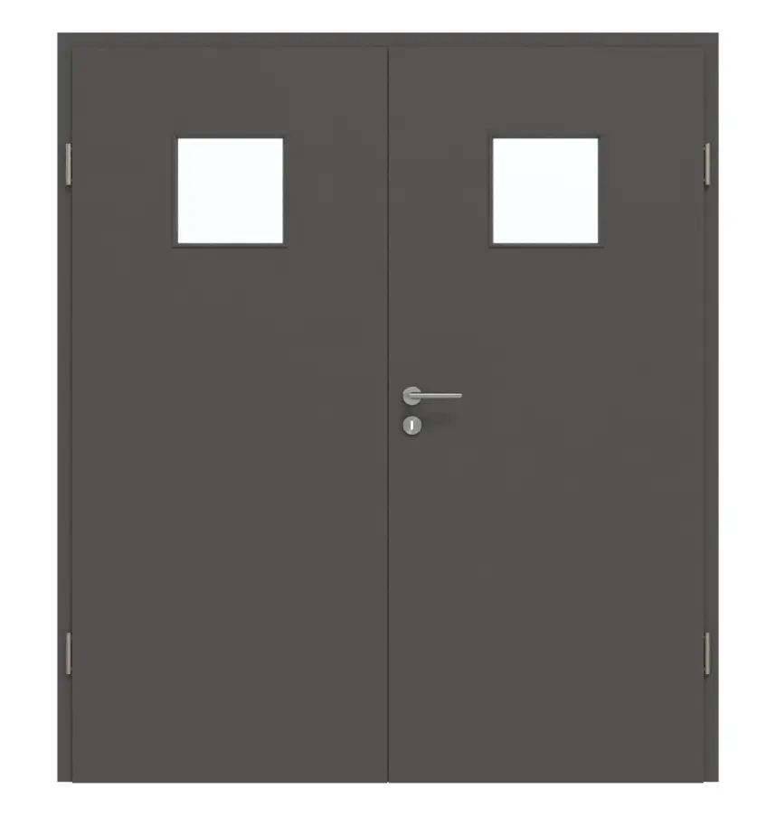 GARANT drzwi dwuskrzydłowe z ościeżnicą 10622-60 Ebony CePaL z przeszkleniem LA-7