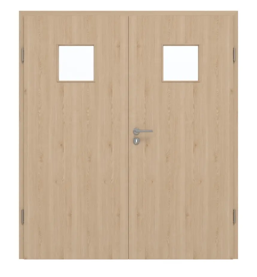 GARANT drzwi dwuskrzydłowe z ościeżnicą Authentic Achat GCK08 z przeszkleniem LA-7