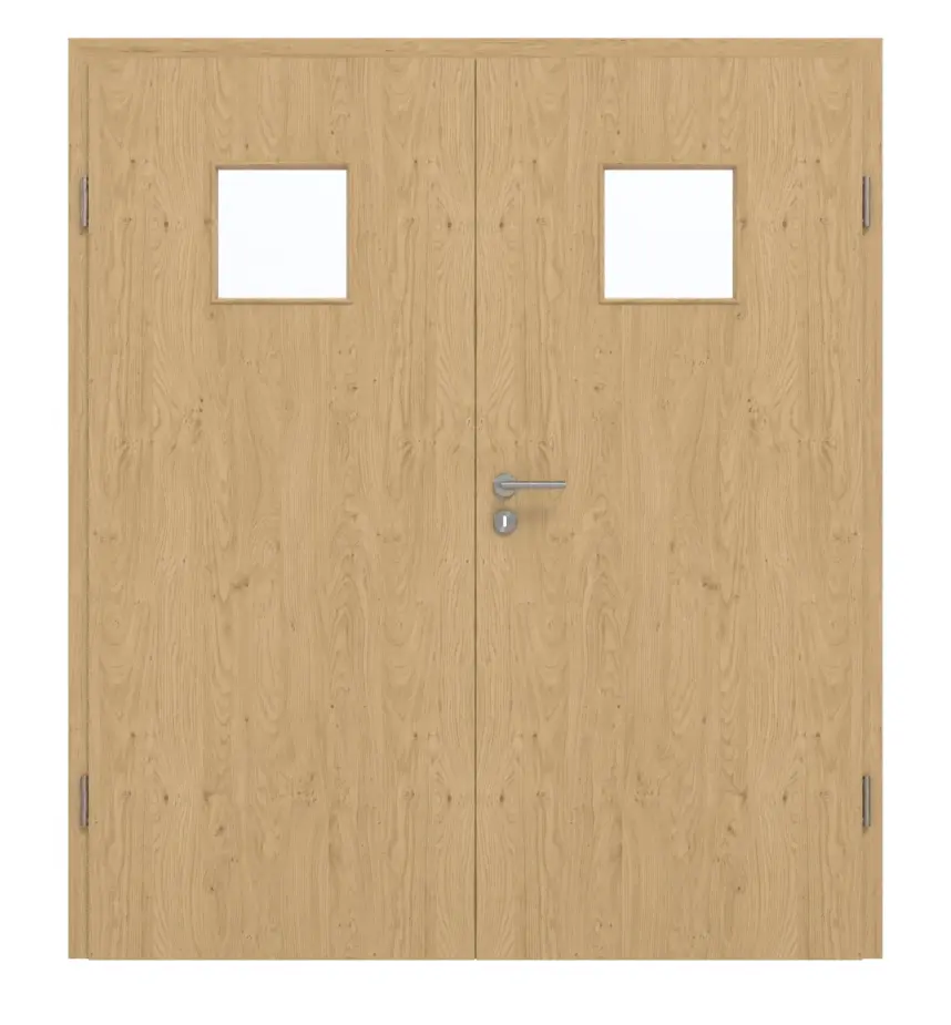 GARANT drzwi dwuskrzydłowe z ościeżnicą Authentic Asteiche CePaL z przeszkleniem LA-7