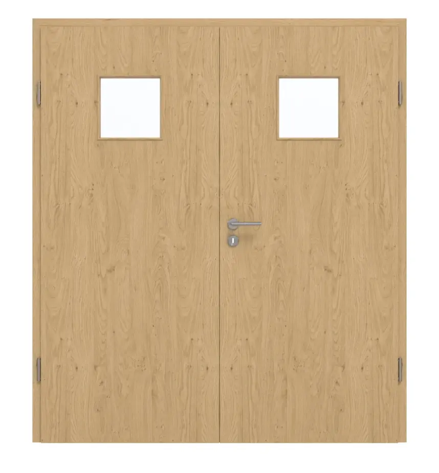 GARANT drzwi dwuskrzydłowe z ościeżnicą Authentic Asteiche GCK08 z przeszkleniem LA-7