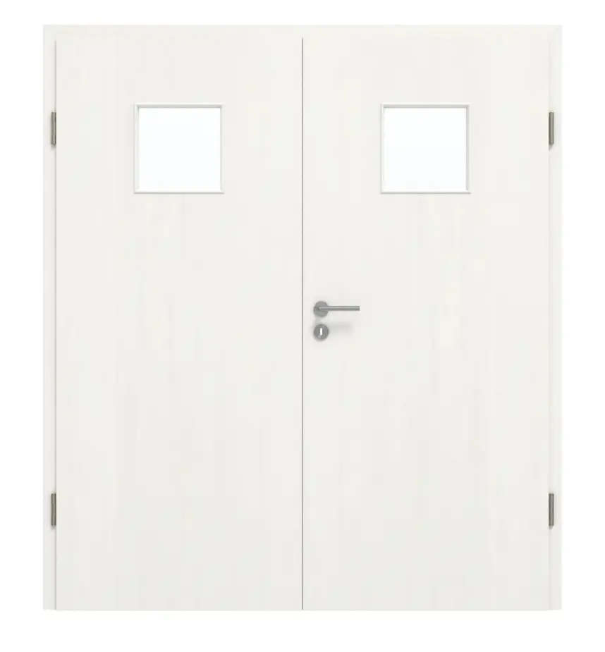 GARANT drzwi dwuskrzydłowe z ościeżnicą Authentic Bianco CePaL z przeszkleniem LA-7