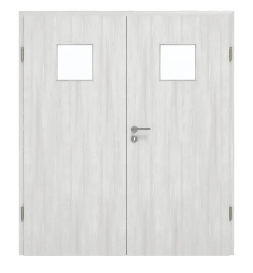 GARANT drzwi dwuskrzydłowe z ościeżnicą Authentic Grigio GCK08 z przeszkleniem LA-7