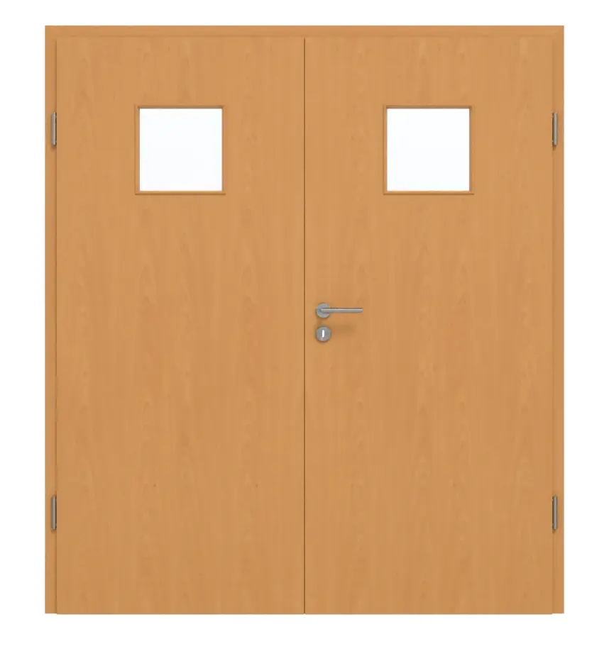 GARANT drzwi dwuskrzydłowe w zestawie z ościeżnicą buk ekskluzywny GCK08 z przeszkleniem LA-7