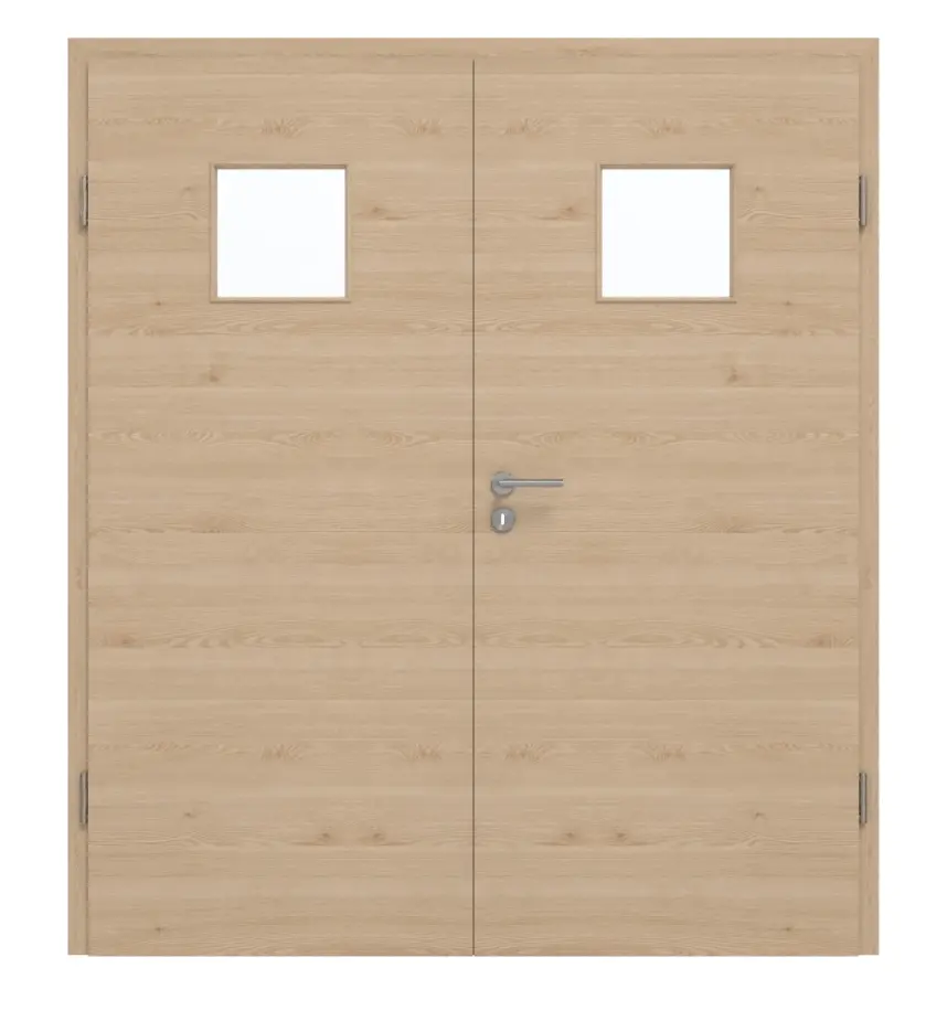GARANT Drzwi dwuskrzydłowe z ościeżnicą, authentic agat, układ poprzeczny, CePaL, z przeszkleniem LA-7