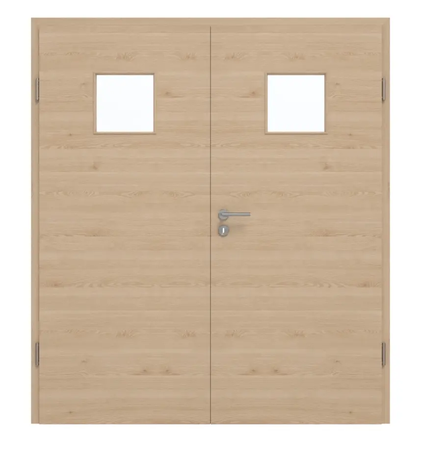 GARANT Drzwi dwuskrzydłowe z ościeżnicą, authentic agat, układ poprzeczny, GCK08, z przeszkleniem LA-7