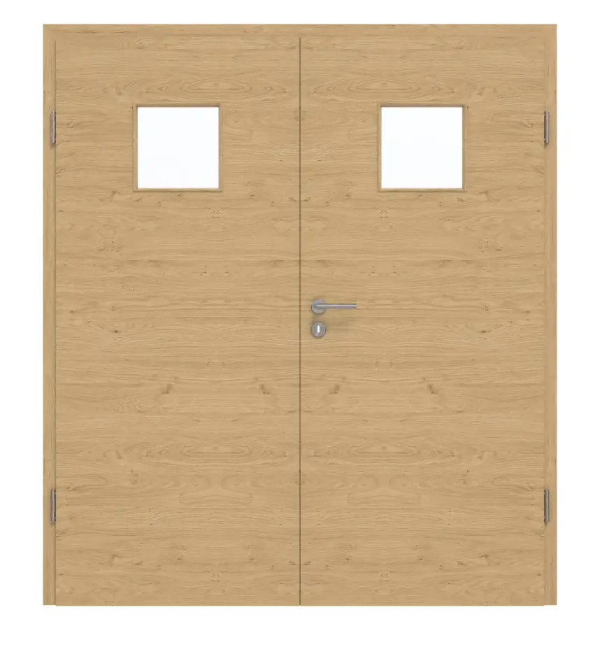 GARANT Drzwi dwuskrzydłowe z ościeżnicą, authentic dąb sękaty, układ poprzeczny, CePaL, z przeszkleniem LA-7