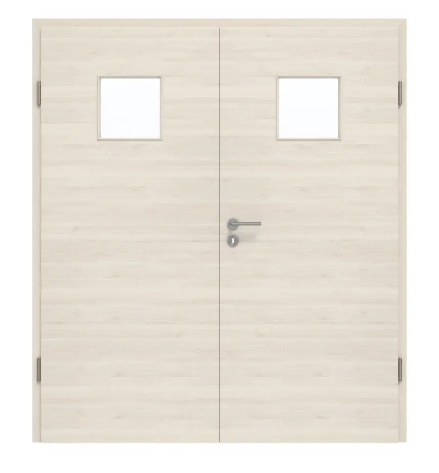 GARANT Drzwi dwuskrzydłowe z ościeżnicą Quer Authentic Perl GCK08 z przeszkleniem LA-7