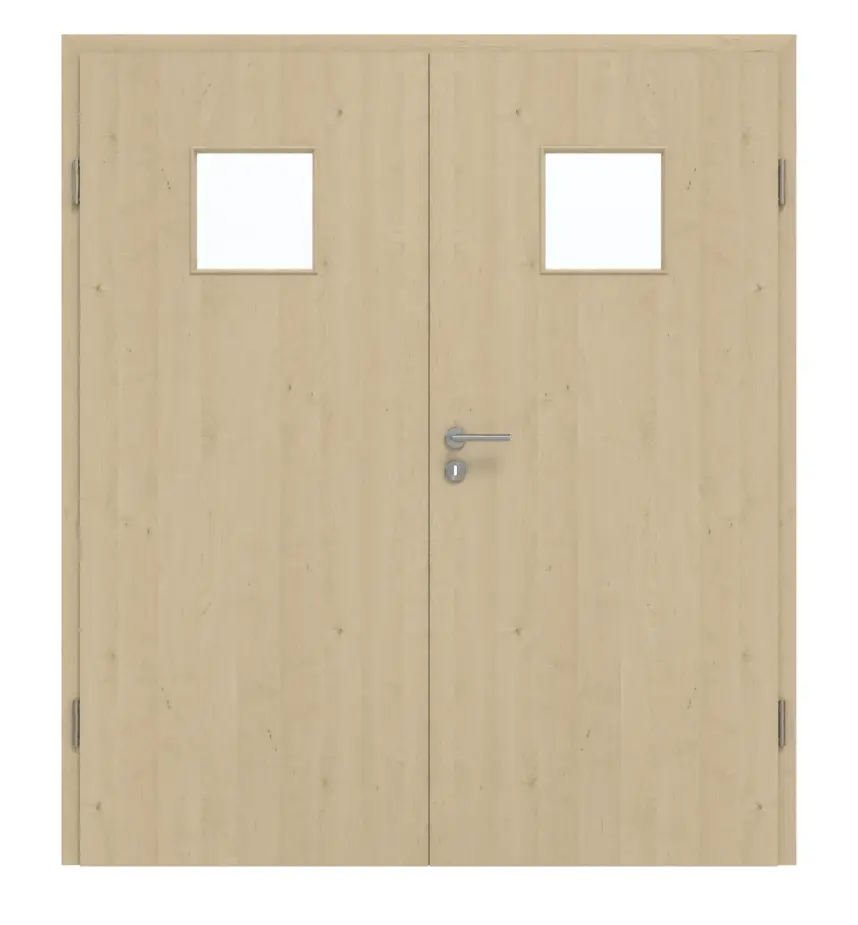 GARANT drzwi dwuskrzydłowe z ościeżnicą Natura Ahorn CePaL z przeszkleniem LA-7