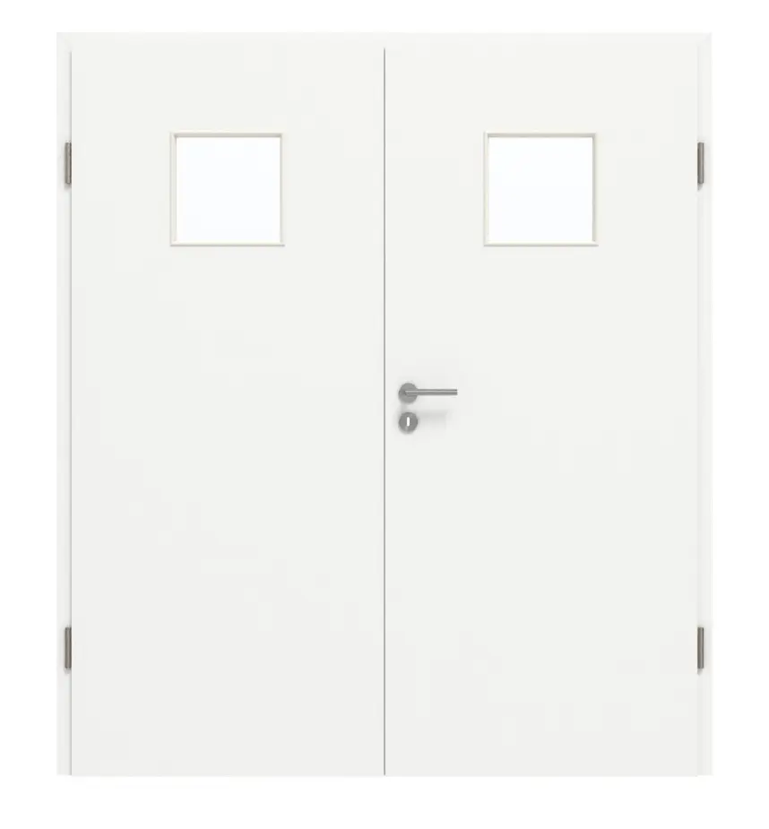 GARANT drzwi dwuskrzydłowe z ościeżnicą U11209SD szarotka GHK08 z wycięciem na szybę LA-7
