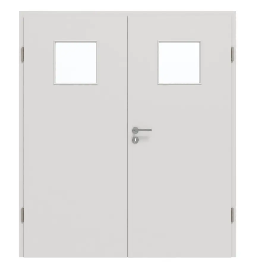 GARANT drzwi dwuskrzydłowe z ościeżnicą 0160-60 Silver Grey CePaL z przeszkleniem LA-8