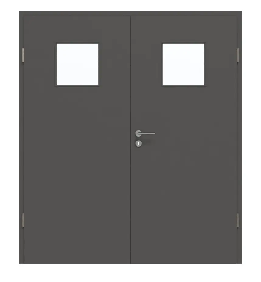 GARANT drzwi dwuskrzydłowe z ościeżnicą 10622-60 Ebony CePaL z przeszkleniem LA-8