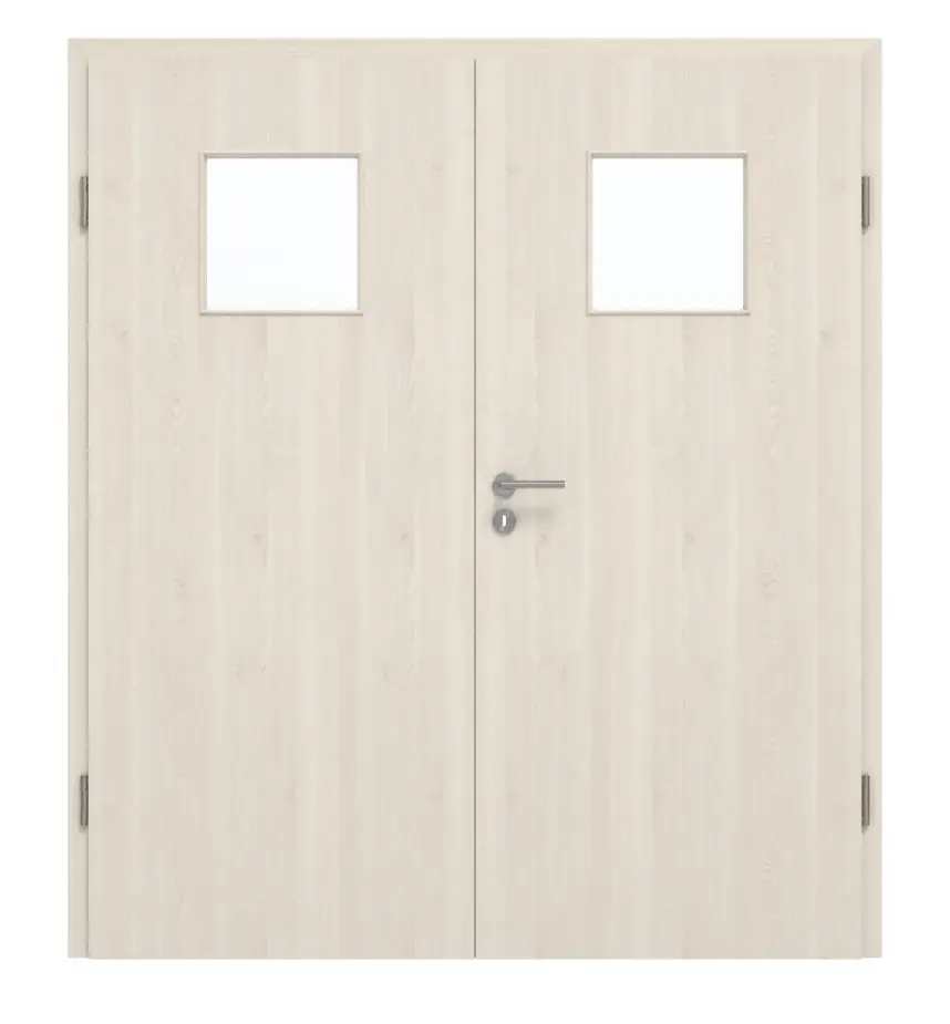 GARANT drzwi dwuskrzydłowe z ościeżnicą Authentic Perła CePaL z przeszkleniem LA-8
