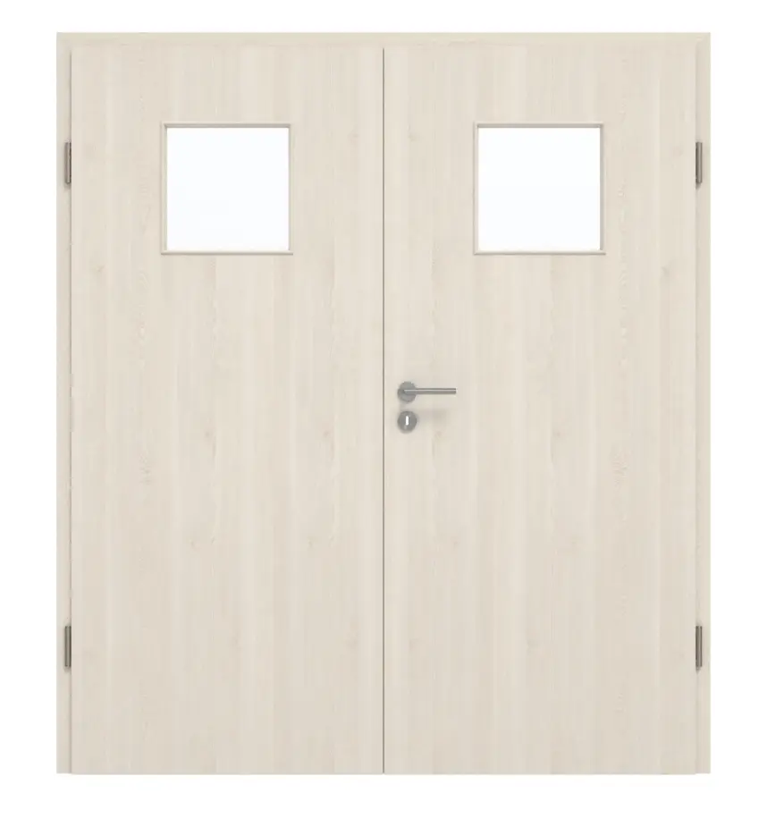 GARANT drzwi 2-skrzydłowe w zestawie z ościeżnicą powierzchnia CPL authentic perła GCK08 z przeszkleniem LA-8