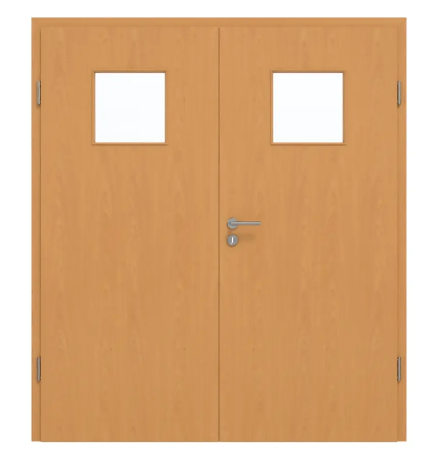 GARANT drzwi dwuskrzydłowe z ościeżnicą buk ekskluzywny CePaL z przeszkleniem LA-8