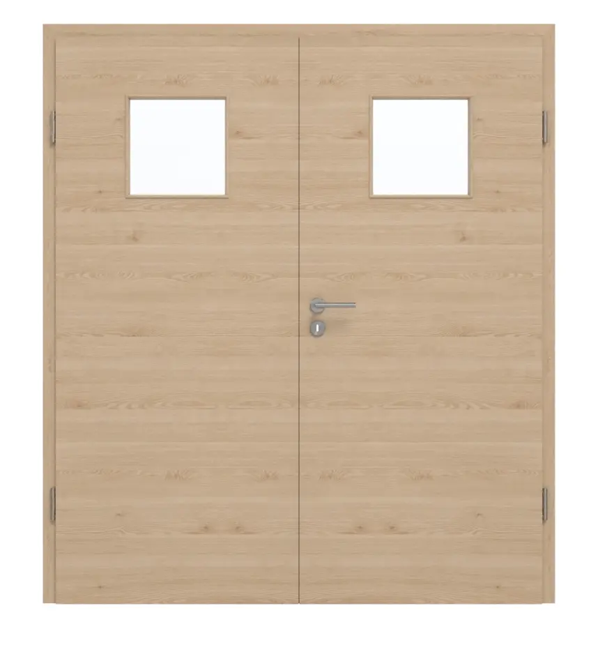 GARANT Drzwi dwuskrzydłowe z ościeżnicą, authentic agat, układ poprzeczny, CePaL, z przeszkleniem LA-8