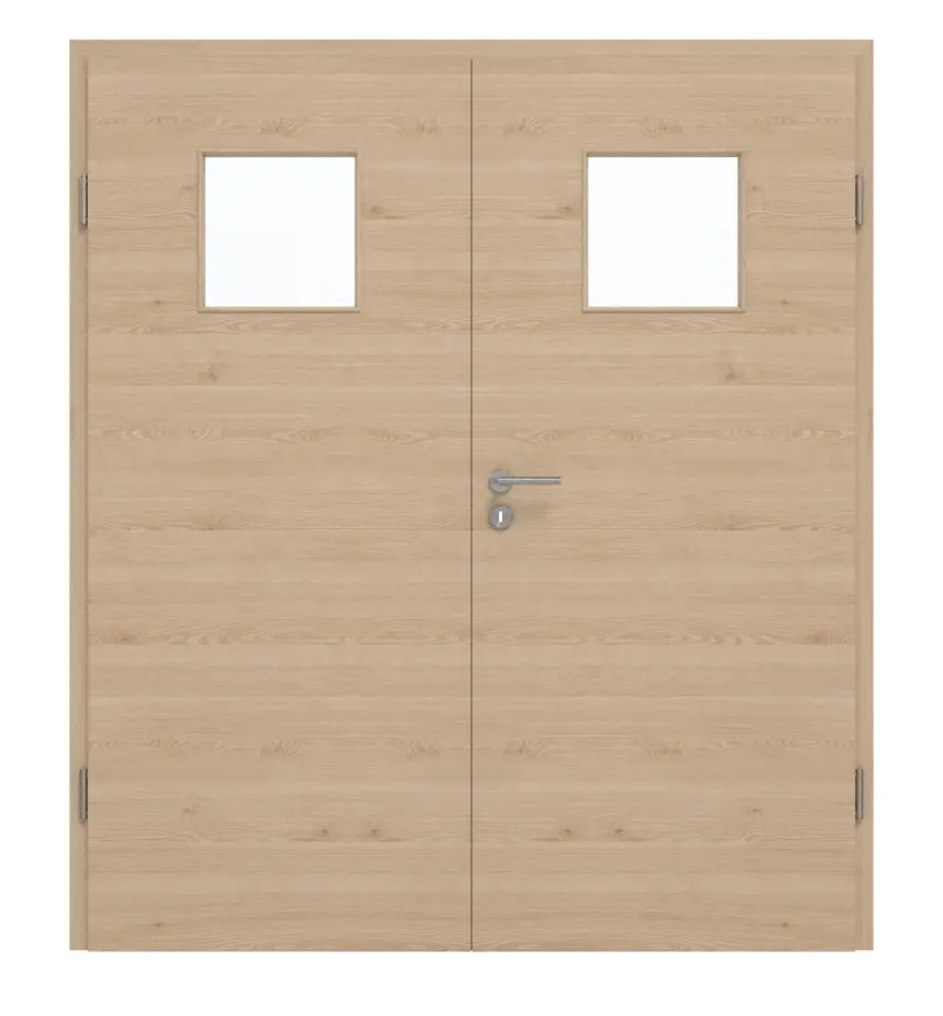 GARANT Drzwi dwuskrzydłowe z ościeżnicą, authentic agat, układ poprzeczny, GCK08, z przeszkleniem LA-8
