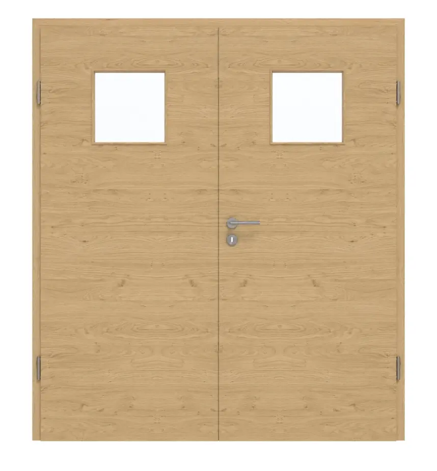 GARANT Drzwi dwuskrzydłowe z ościeżnicą, authentic dąb sękaty, układ poprzeczny, GCK08, z przeszkleniem LA-8