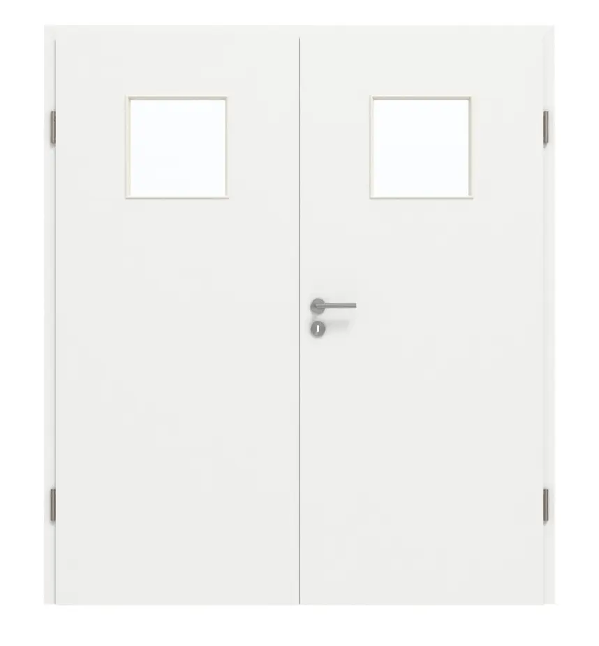 GARANT drzwi 2-skrzydłowe z ościeżnicą D354-60 Designer White Resopal z przeszkleniem LA-8