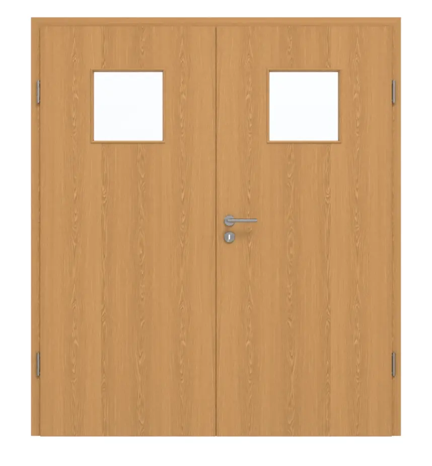 GARANT drzwi dwuskrzydłowe z ościeżnicą dąb Premium CePaL z przeszkleniem LA-8