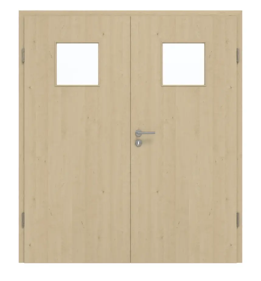 GARANT drzwi dwuskrzydłowe z ościeżnicą Natura Ahorn CePaL z przeszkleniem LA-8