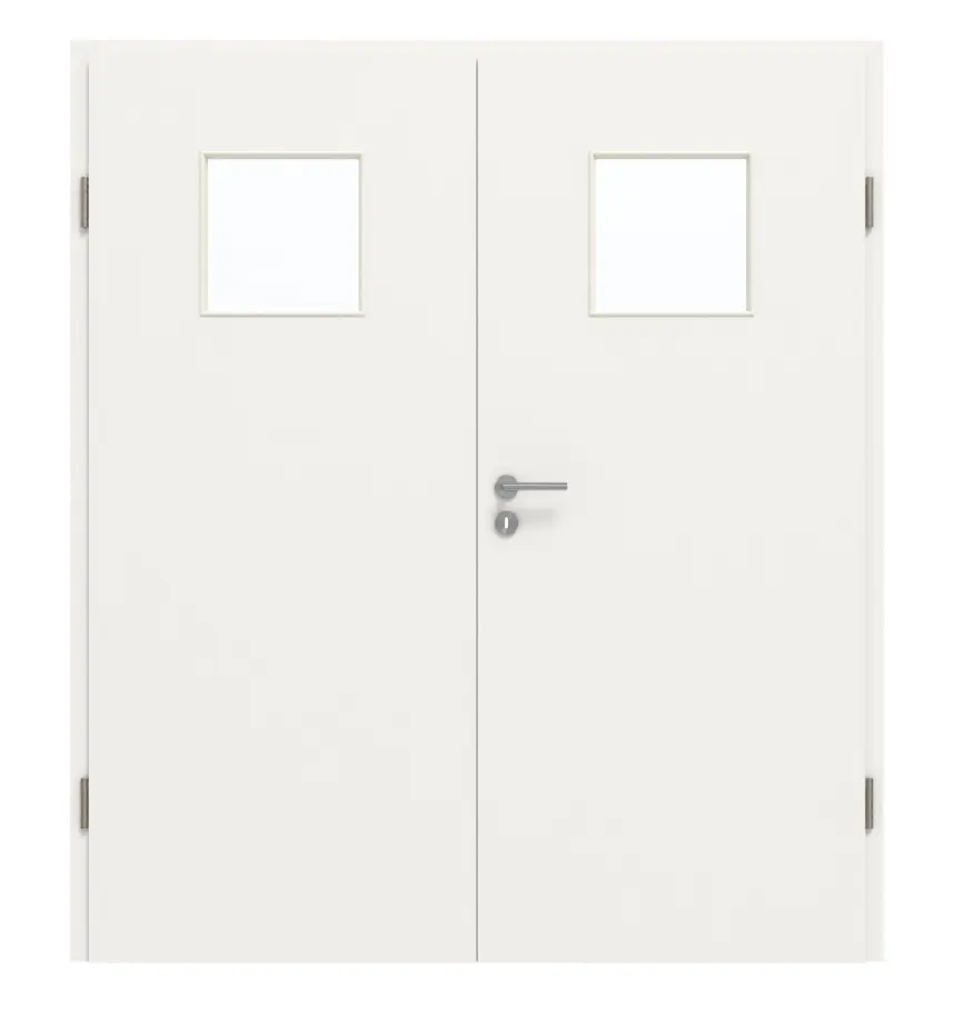 GARANT drzwi dwuskrzydłowe w zestawie z ościeżnicą biały lakier 9016 GHK08 z przeszkleniem LA-8