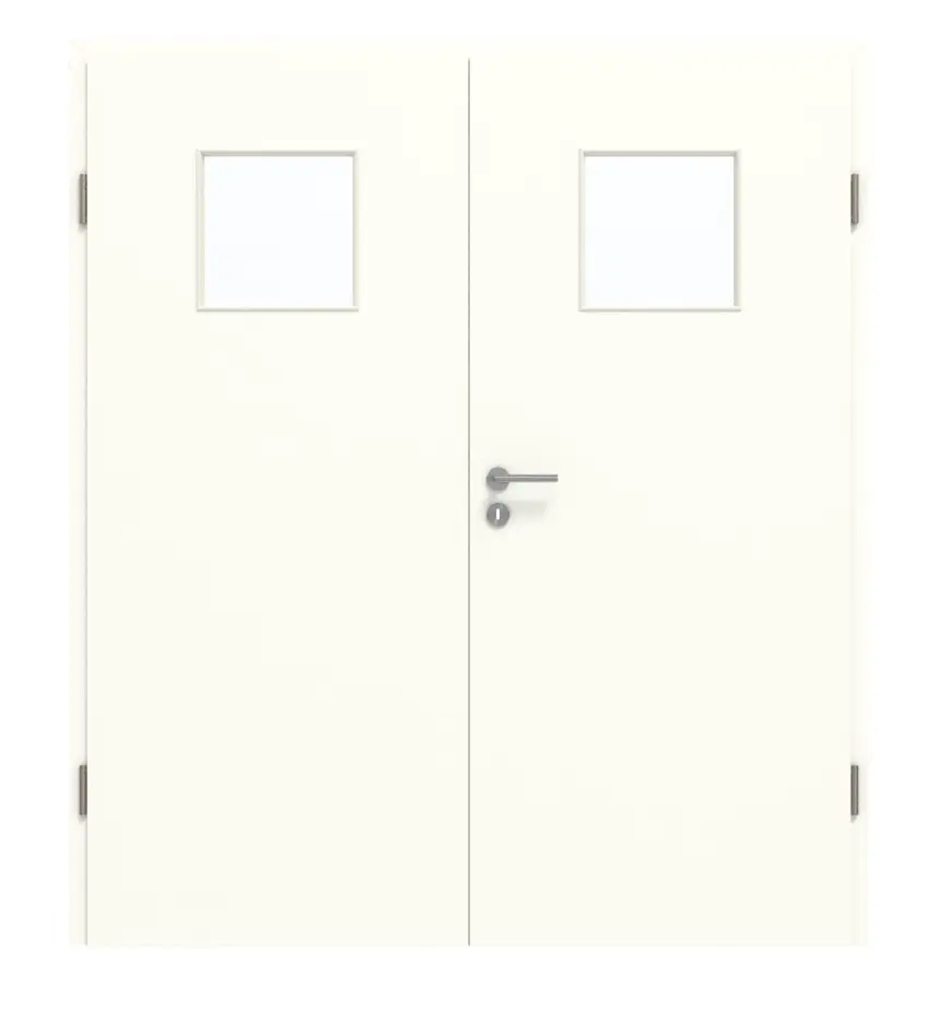 GARANT drzwi 2-skrzydłowe wraz z ościeżnicą U11026SD biel kryształowa GHK08 z przeszkleniem LA-8