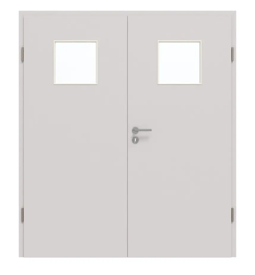 GARANT drzwi dwuskrzydłowe z ościeżnicą U12188SD szary jasny GHK08 z przeszkleniem LA-8