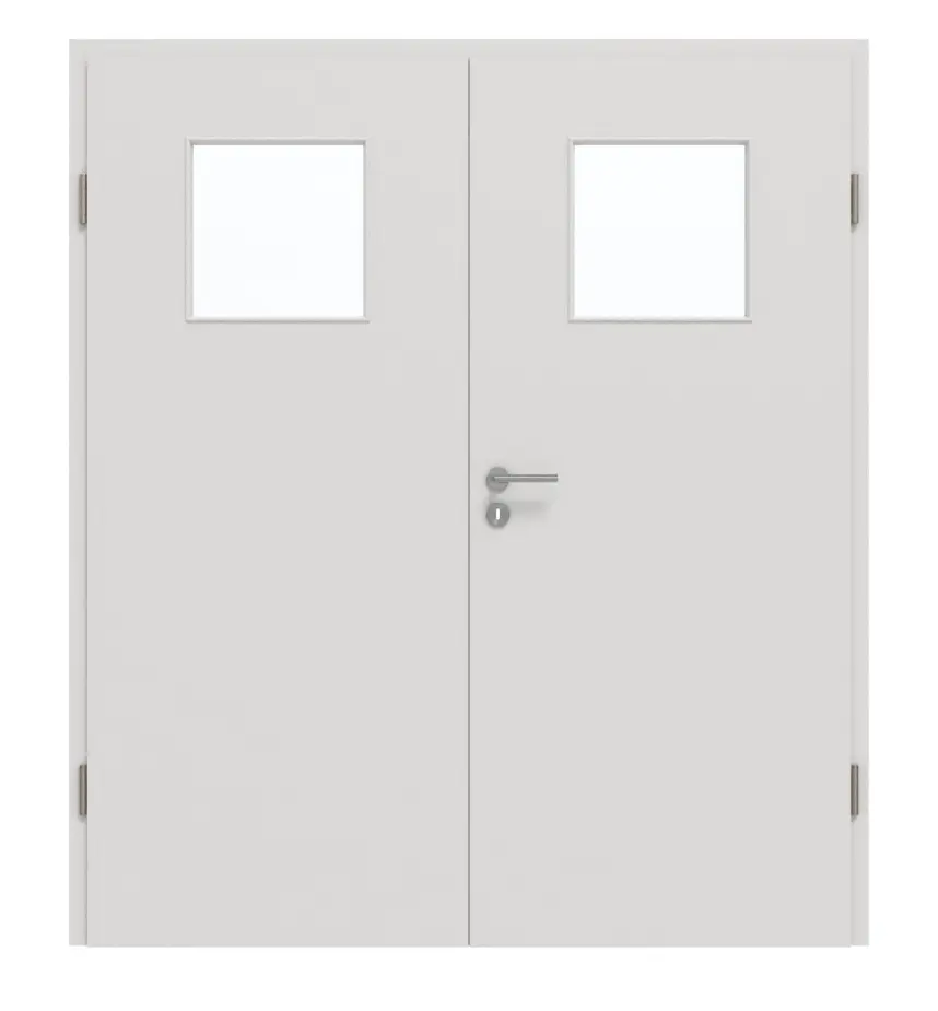 GARANT drzwi dwuskrzydłowe z ościeżnicą 0160-60 Silver Grey CePaL z przeszkleniem LA-9