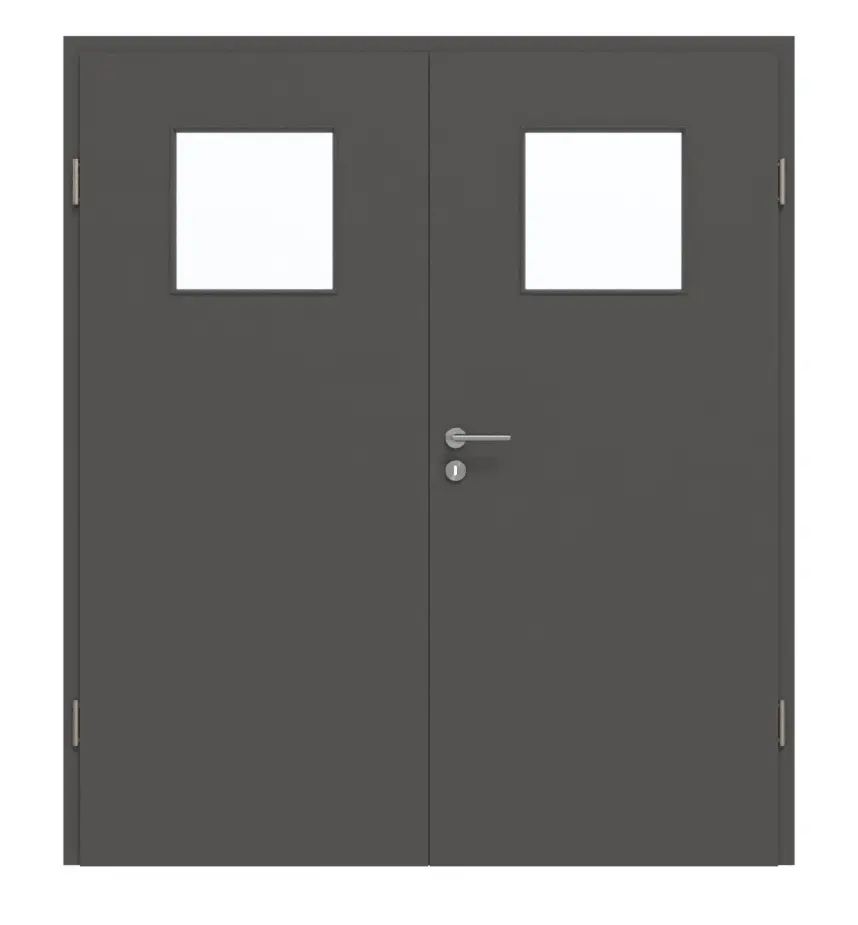 GARANT drzwi dwuskrzydłowe z ościeżnicą 10622-60 Ebony CePaL z przeszkleniem LA-9