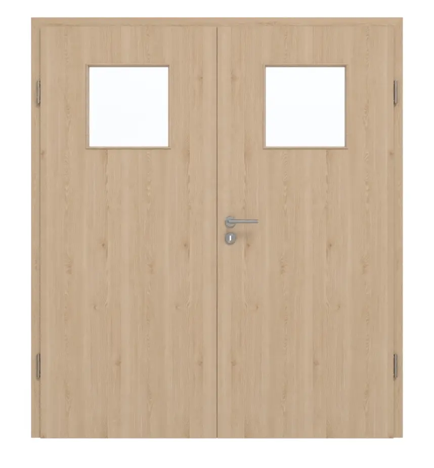 GARANT drzwi dwuskrzydłowe z ościeżnicą Authentic Achat CePaL z przeszkleniem LA-9