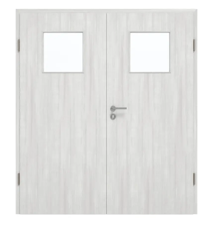 GARANT drzwi dwuskrzydłowe z ościeżnicą Authentic Grigio GCK08 z przeszkleniem LA-9