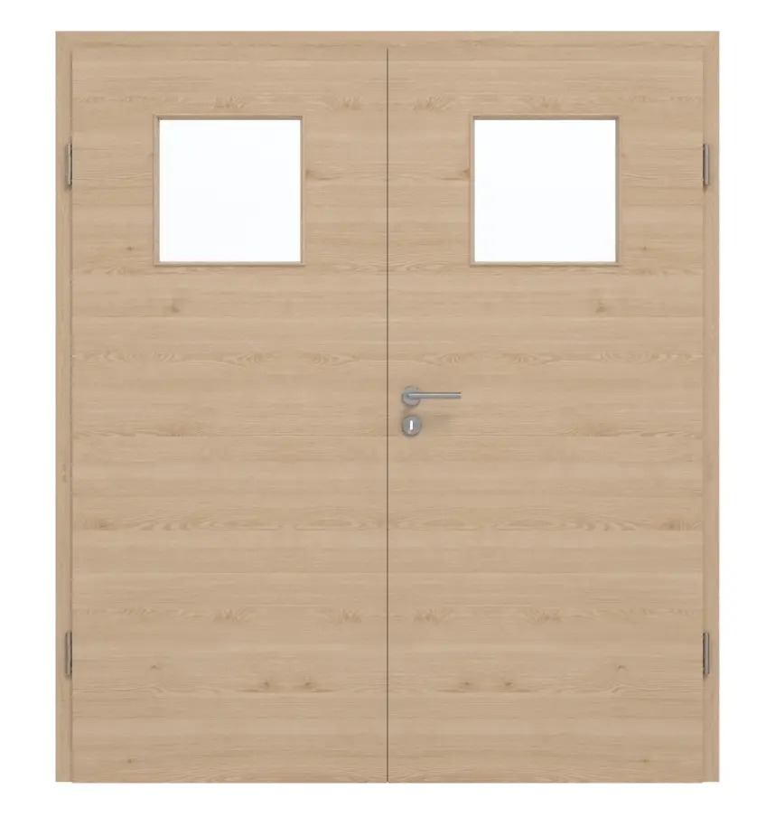 GARANT Drzwi dwuskrzydłowe z ościeżnicą, authentic agat, układ poprzeczny, CePaL, z przeszkleniem LA-9