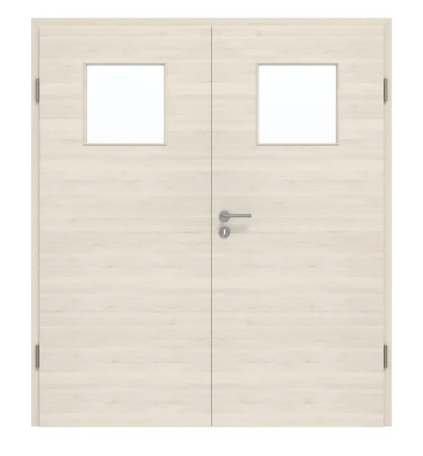 GARANT Drzwi dwuskrzydłowe z ościeżnicą Quer Authentic Perl GCK08 z przeszkleniem LA-9