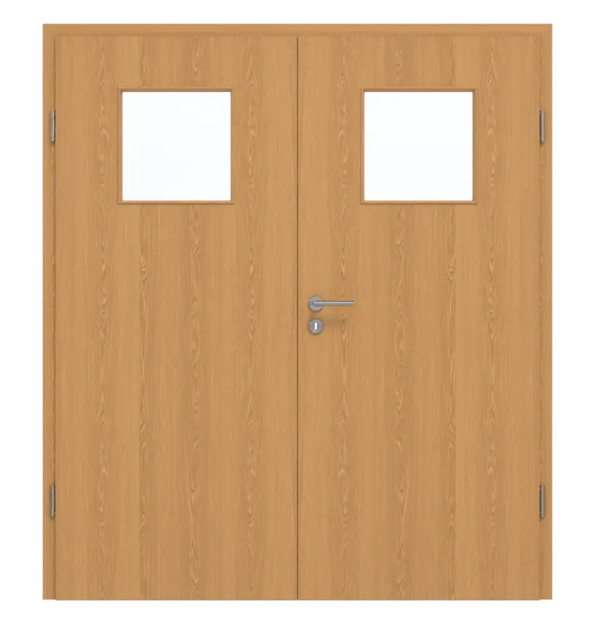 GARANT drzwi dwuskrzydłowe z ościeżnicą dąb Premium CePaL z przeszkleniem LA-9