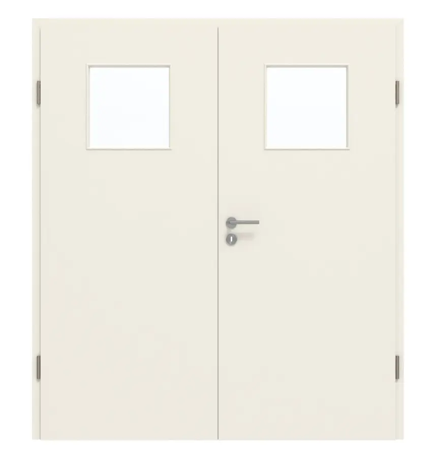 GARANT drzwi dwuskrzydłowe w zestawie z ościeżnicą biały lakier 9010 GHK08 z przeszkleniem LA-9