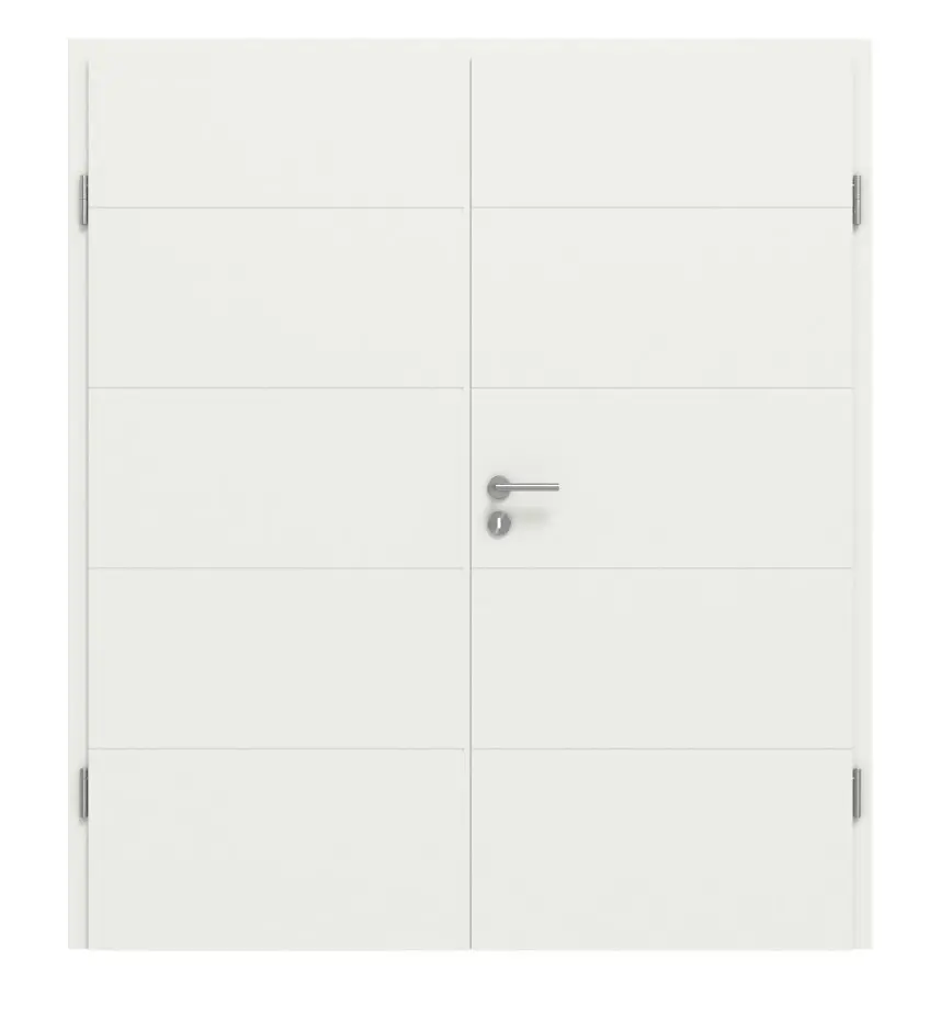 Widok frontowy Dynamic 1.1 biały lakier RAL 9003 drzwi dwuskrzydłowe z ościeżnicą - Classen