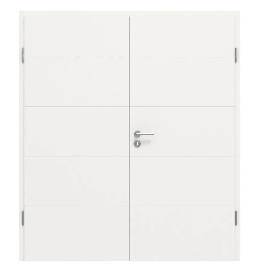 CLASSEN Drzwi dwuskrzydłowe Dynamic 1.1, RAL 9016, biały lakier, z ościeżnicą