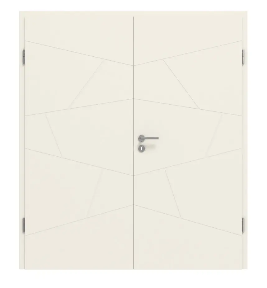 CLASSEN drzwi dwuskrzydłowe Dynamic RAL 9010 biały lakier 2.12 z ościeżnicą