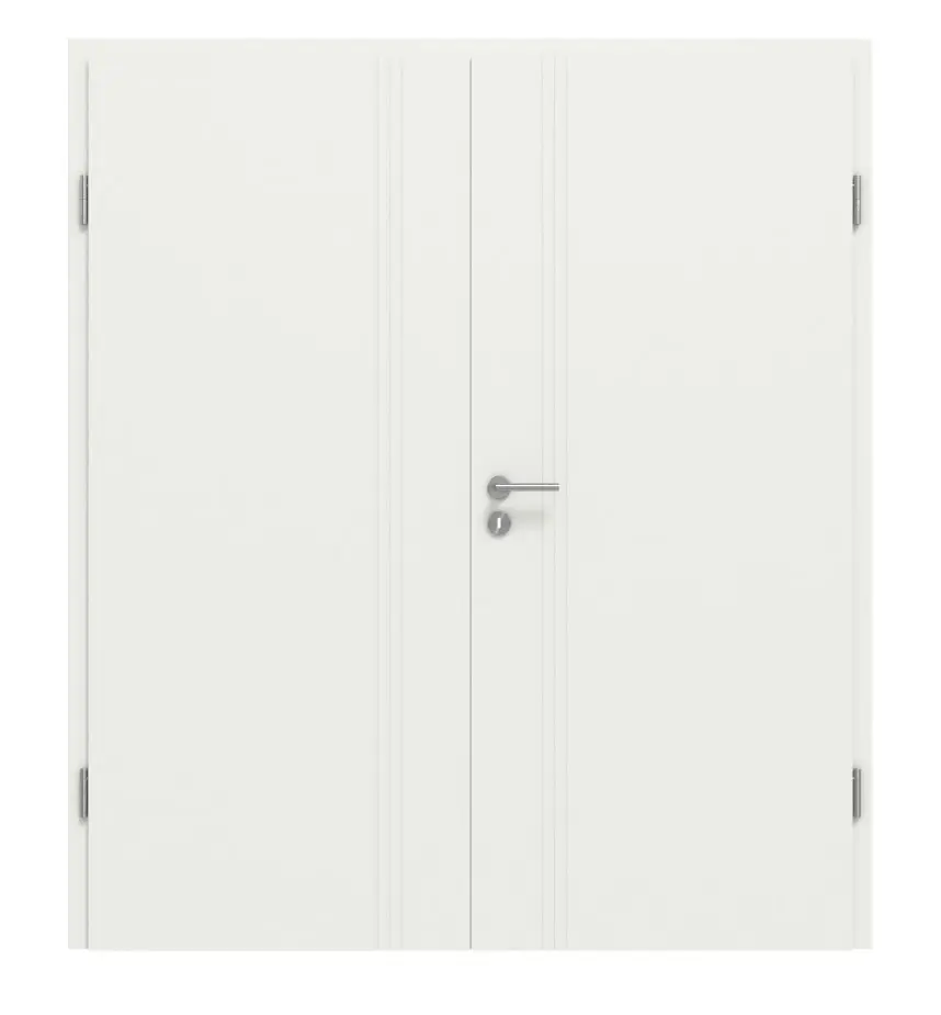 Widok frontowy Dynamic 2.7 biały lakier RAL 9003 drzwi dwuskrzydłowe z ościeżnicą - Classen