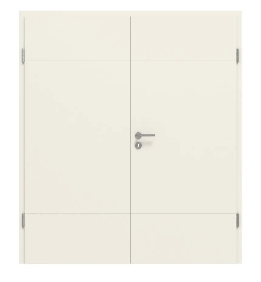 CLASSEN drzwi dwuskrzydłowe Dynamic RAL 9010 biały lakier 3.0 z ościeżnicą
