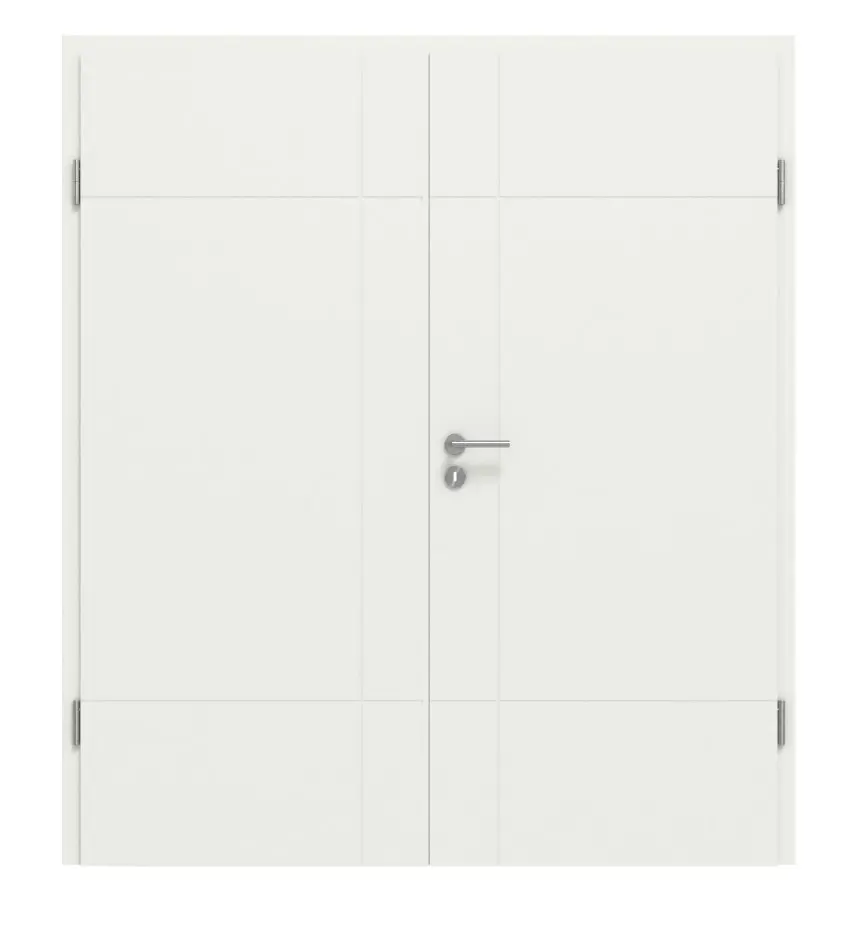Widok frontowy Dynamic 3.1 biały lakier RAL 9003 drzwi dwuskrzydłowe z ościeżnicą - Classen