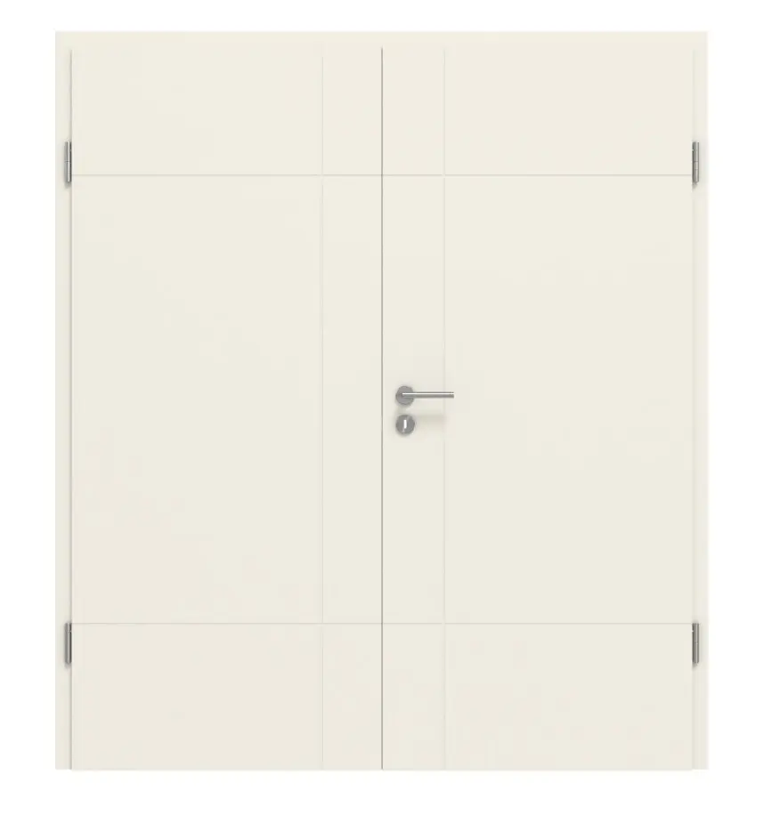 CLASSEN drzwi dwuskrzydłowe Dynamic RAL 9010 biały lakier 3.1 z ościeżnicą