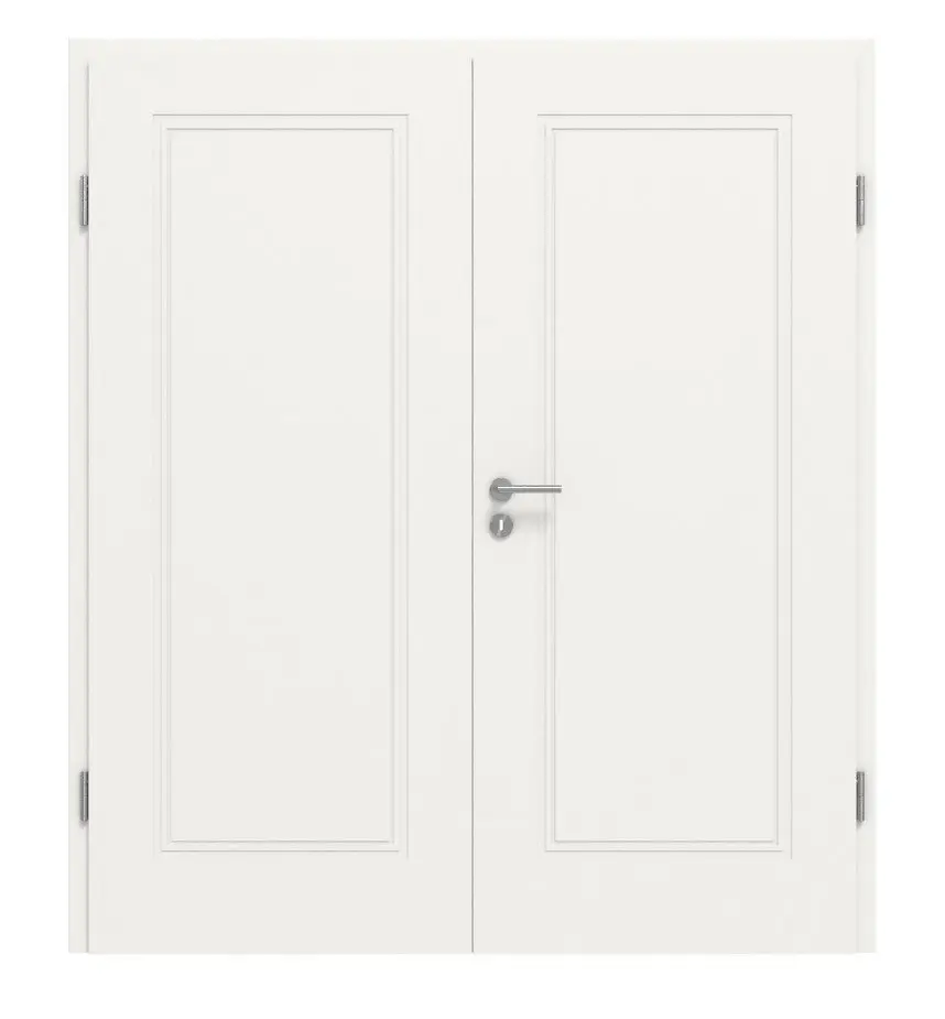 CLASSEN Drzwi dwuskrzydłowe Terra RAL 9016 biały lakier 3.10 z ościeżnicą