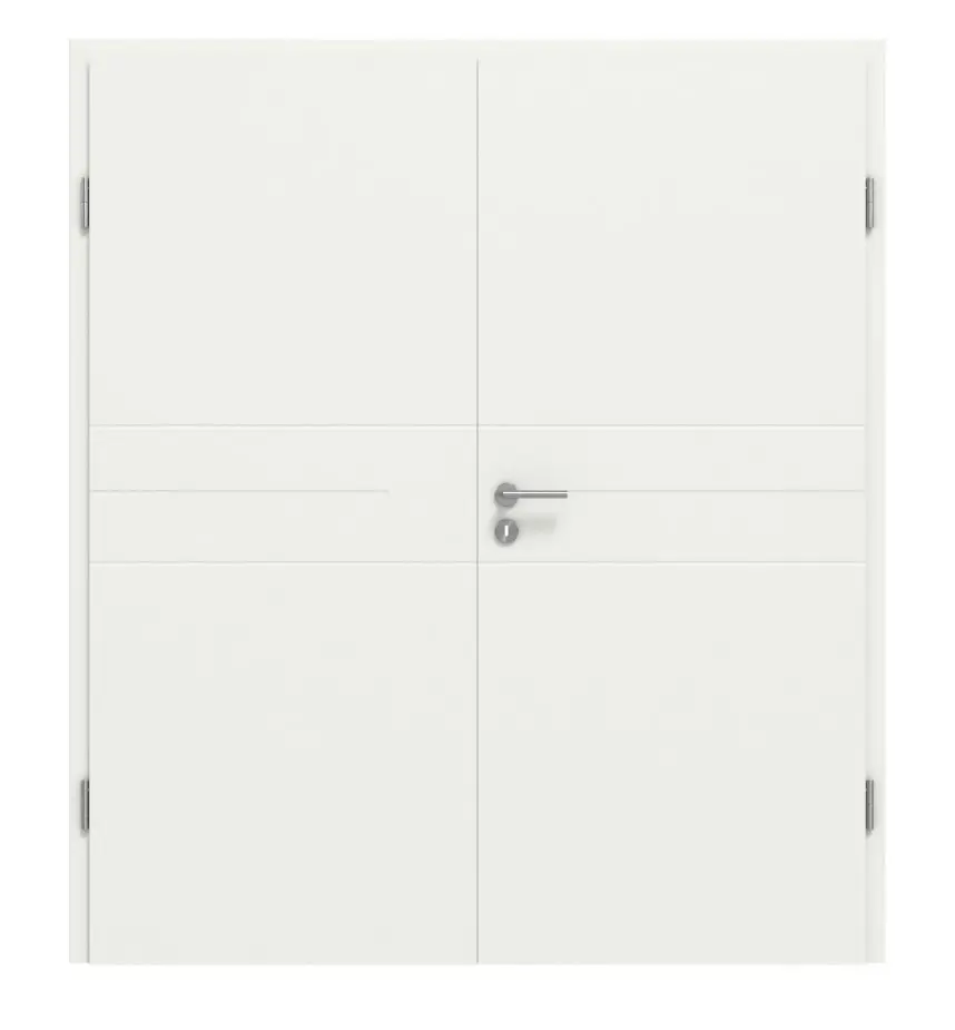 CLASSEN drzwi dwuskrzydłowe Dynamic 3.24 biały lakier RAL 9003 w zestawie z ościeżnicą