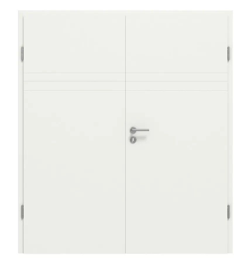 CLASSEN drzwi dwuskrzydłowe Dynamic 3.26 biały lakier RAL 9003 z ościeżnicą