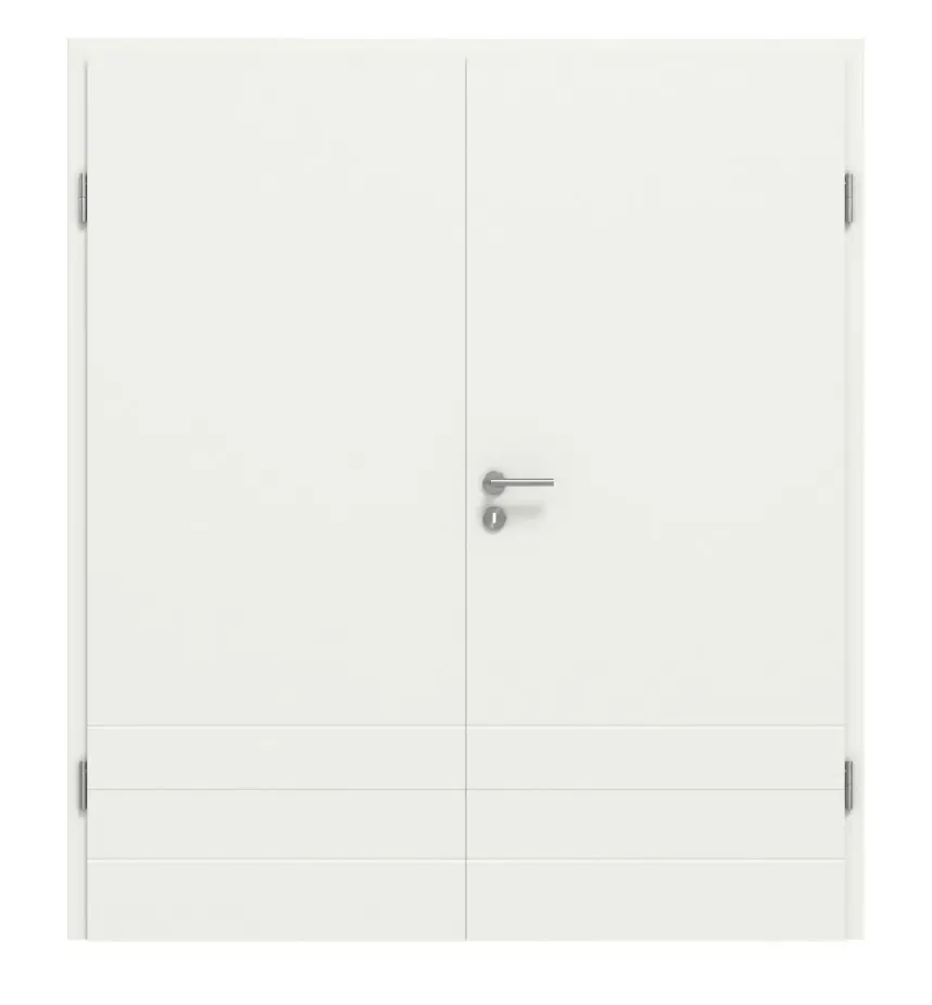 CLASSEN drzwi dwuskrzydłowe Dynamic 3.27 biały lakier RAL 9003 z ościeżnicą