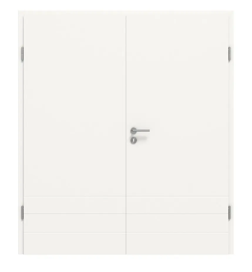 CLASSEN drzwi dwuskrzydłowe Dynamic 3.27 biały lakier RAL 9016 z ościeżnicą