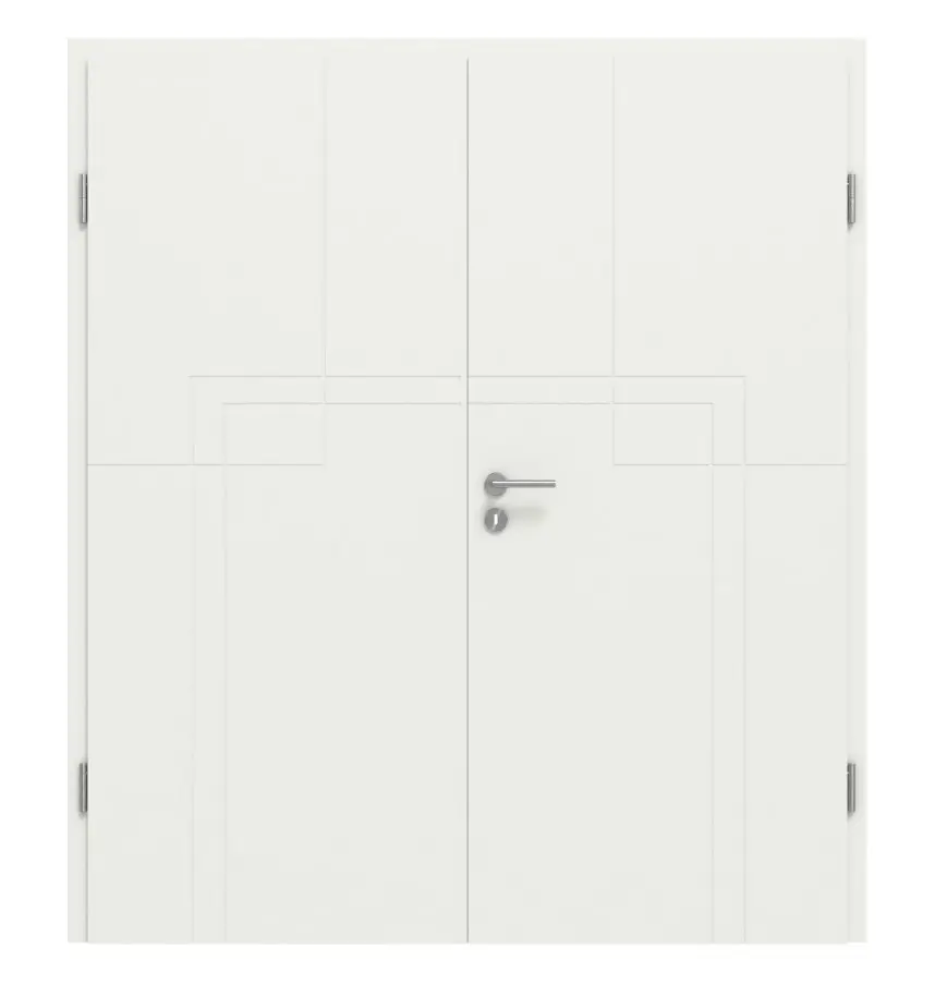 Widok frontowy Dynamic 3.3 biały lakier RAL 9003 drzwi dwuskrzydłowe z ościeżnicą - Classen