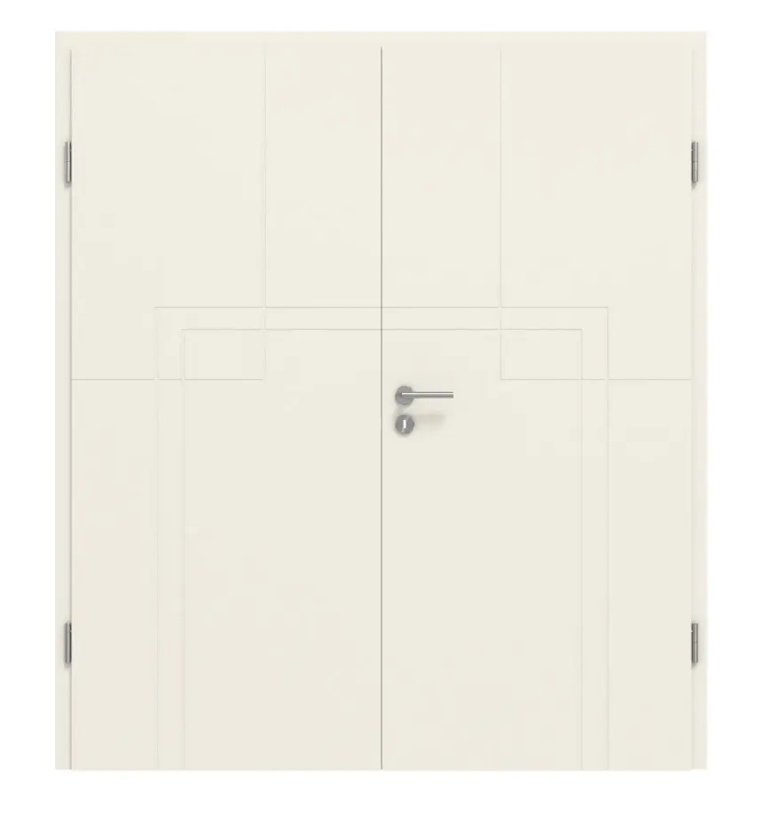 CLASSEN drzwi dwuskrzydłowe Dynamic RAL 9010 biały lakier 3.3 z ościeżnicą